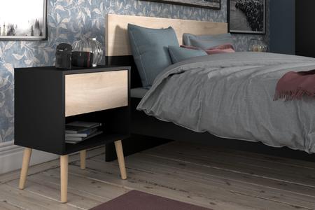 Noční stolek ve skandinávském designu Aalborg, black