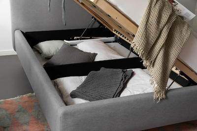 Čalouněná postel s prostorem 140 Mathew light gray