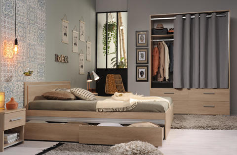 Manželská postel s prostorem Ekko simple