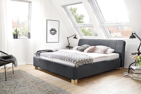Čalouněná postel s prostorem Monmarte antracit