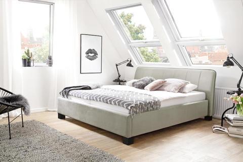 Čalouněná postel s prostorem Monmarte grey, beige