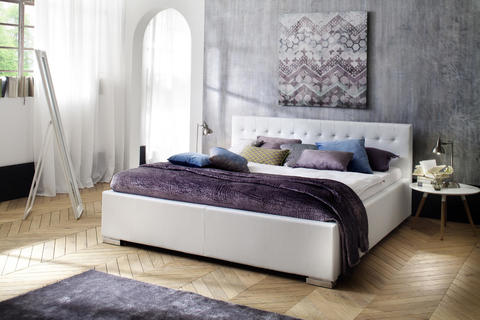 Čalouněná postel 140x200 Sissi white