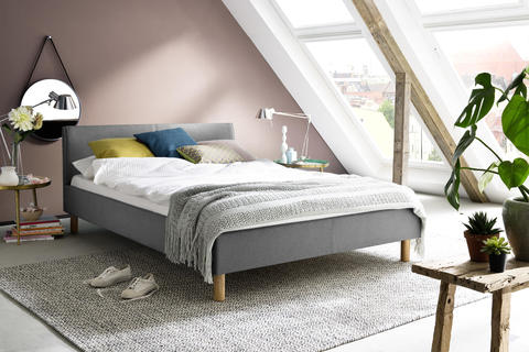 Čalouněná postel 120 Lis light grey
