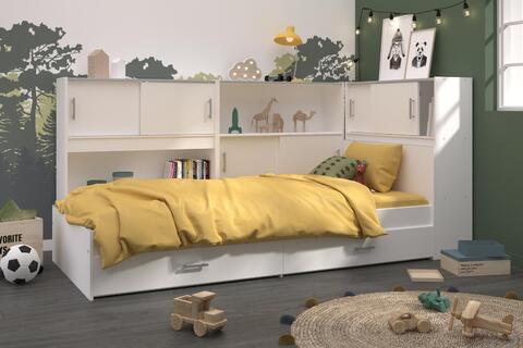 Dětská postel snoop 90x200 se třemi nádstavci pro kluka