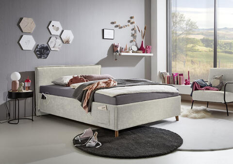 Čalouněná studentská postel 120 Fun beige