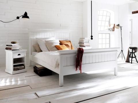 Manželská postel ze dřeva mahagon Super King