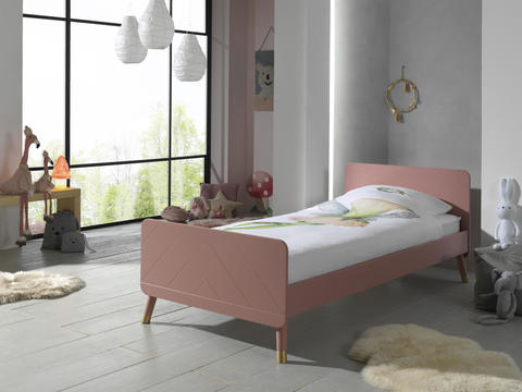 Růžová dětská postel Billy