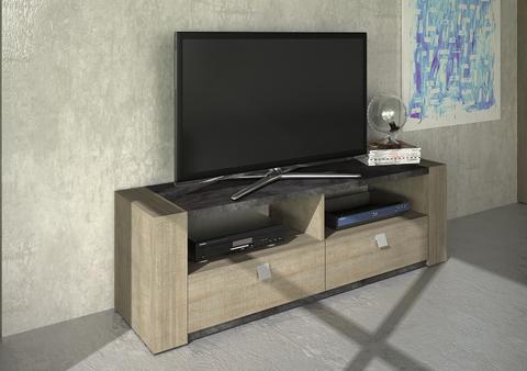 Designový televizní stolek Rita grey oak