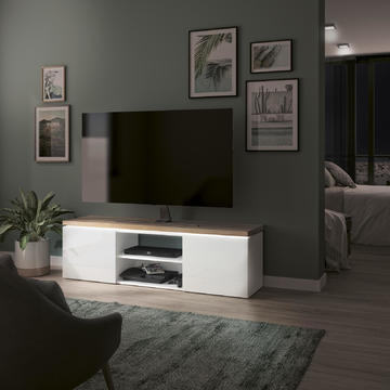 Televizní stolek ve skandinávském designu Mike s led osvětlením