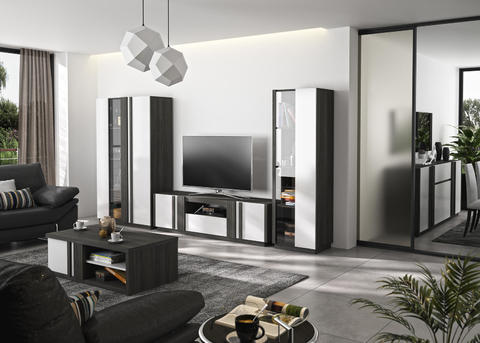 Nábytek do obývacího pokoje v minimalistickém designu, kolekce Aston black