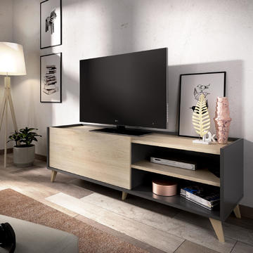 Designový televizní stolek Ness graphite