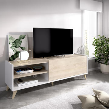 Designový televizní stolek Ness white