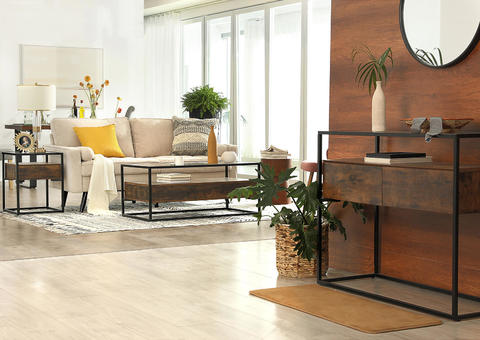 Nábytek do obývacího pokoje v industriálním designu - kolekce Rustik