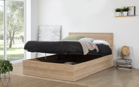 Designová postel s úložným prostorem 140x190 Natural 