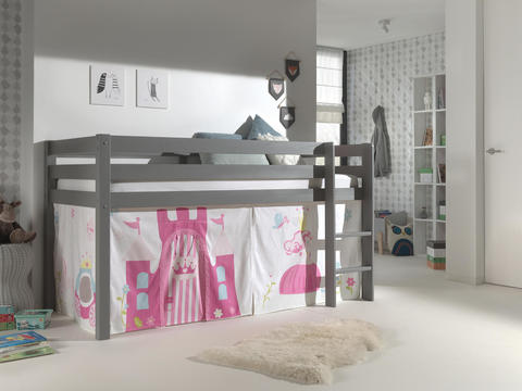 Dětská postel z masívu Princess - Pino grey