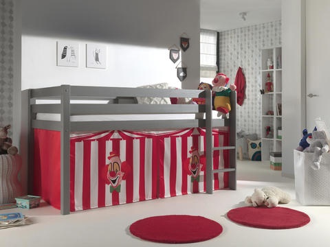 Dětská postel z masívu Cirkus - Pino grey
