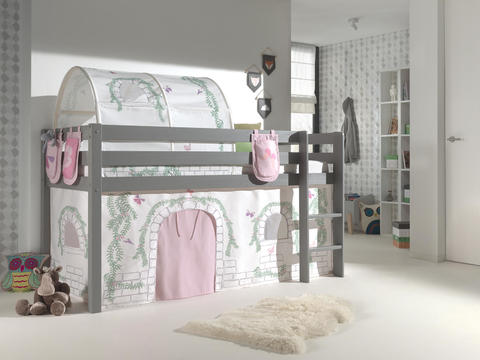 Dětská postel z masívu Birdy - Pino grey basic II