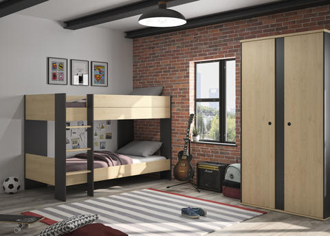 Patrová postel v trendy odstínech Duplex