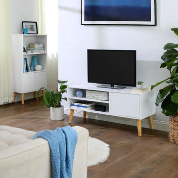 Televizní stolek v tradičním skandinávském designu LTV white