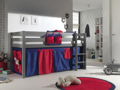 Dětská postel z masívu Domino - Pino grey