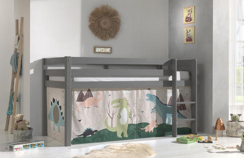 Dětská postel z masívu Dino - Pino grey