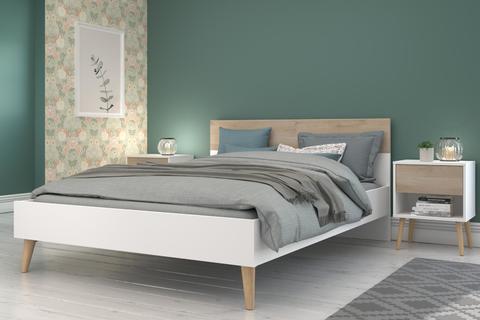 Manželská postel ve skandinávském designu Aalborg