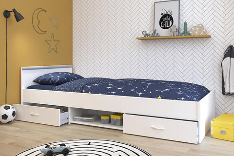 Dětská postel s prostorem bílá Alpha II