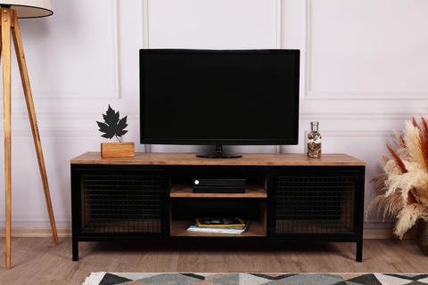 Televizní stolek v industriálním designu Zenn