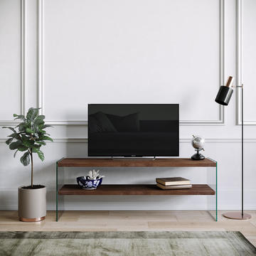 Designový televizní stolek Glass dark
