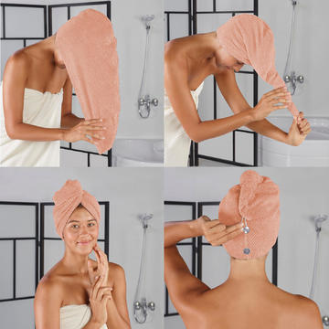 Turban na vlasy Pink - 2 kusy