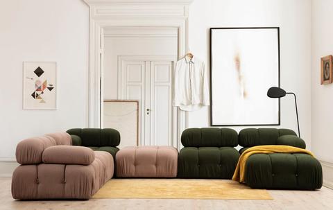 Čalouněný nábytek Bubbles - kolekce green dark, brown