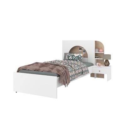 Dětská postel bílá s nočním stolkem Majorque