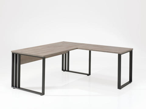 Rohový psací stůl kovová konstrukce Rio oak medium
