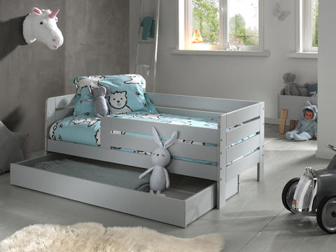 Dětská postel pro předškoláka s šuplíkem Toddi peu grey