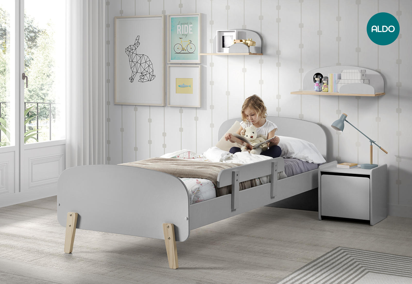 Dětský nábytek od narození až po dospělost šedý - kolekce Kiddy
