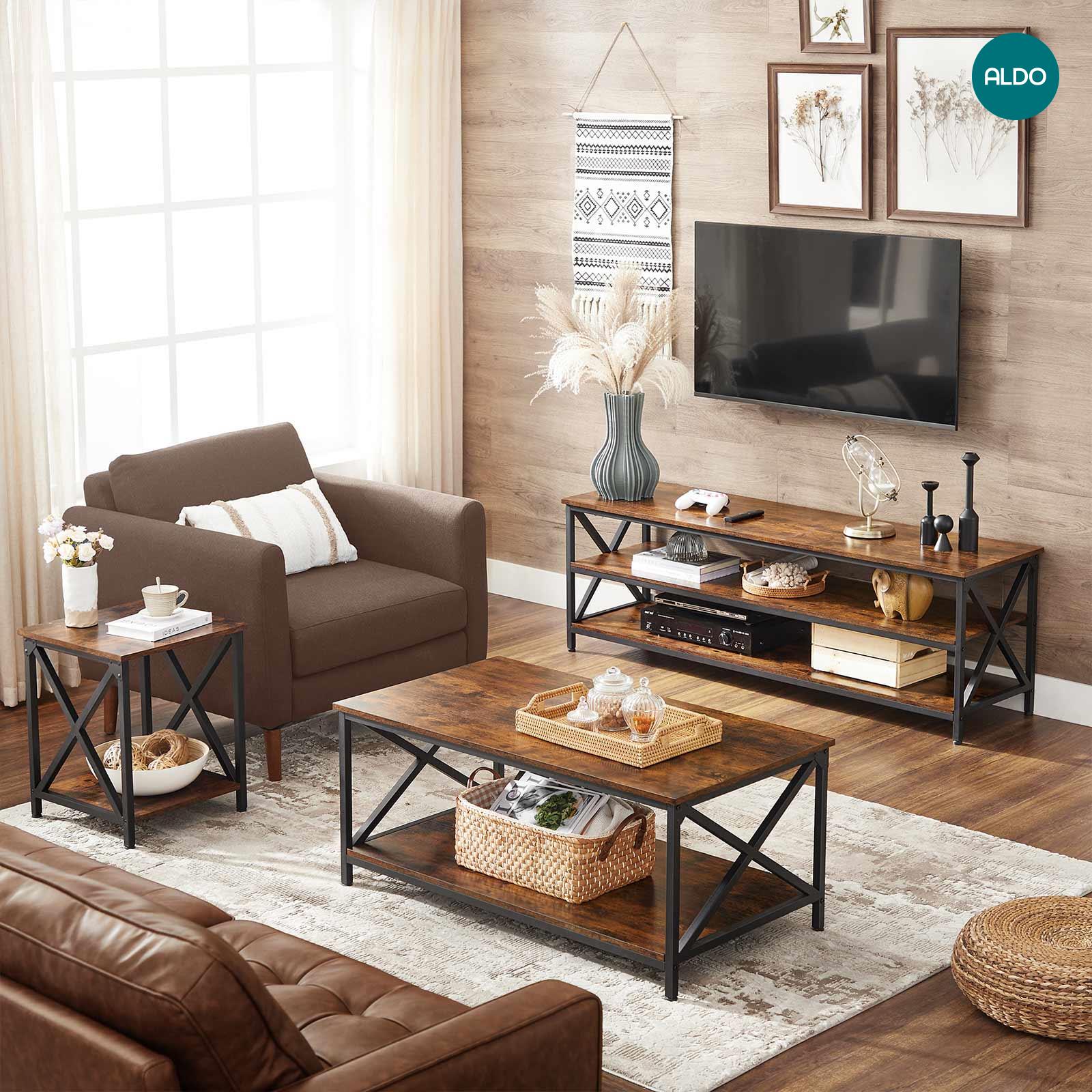 Industriální nábytek do obývacího pokoje LTV rustic brown
