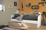 V nabídce rovněž dětská postel Sleep s šuplíky v přírodním provedení