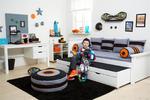 Dětský pokoj z kolekce Skater pro školáka, postel s přistýlkou