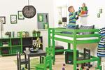 Dětský pokoj z masivu v zeleném provedení