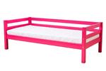 Růžová dětská postel z masivu
