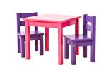 Fialový dětský stolek s židlemi z masivu My color