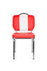 Červená kovová židle Elvis