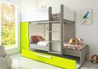 Dětský pokoj s patrovou postelí Bo7 - zelená, dub