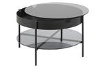 Kulatý konferenční stolek Tipton šedý - ve dvou velikostech