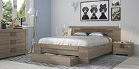 Manželská postel s šuplíkem 180x200 Moka