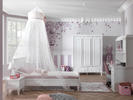 Bílý nábytek do dívčího pokoje v rustikálním stylu - kolekce Hazeran