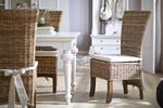 Nábytek ze dřeva mahagon a ratanu do jídelny a obývacího pokoje Provence