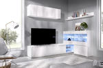 Obývací stěna, dva způsoby sestavení Uma glossy white