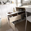 Designový psací stůl Rox glossy white, oak