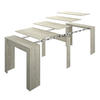 Rozložitelný jídelní stůl, psací stůl, komoda v jednom, Kiona grey oak